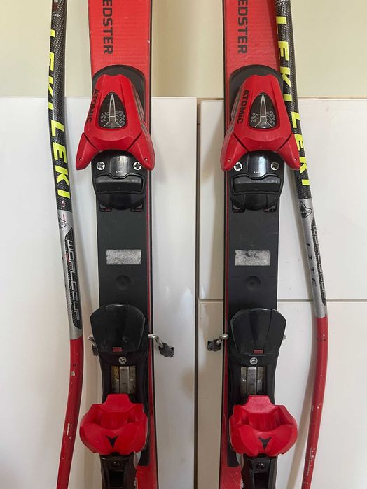 СКИ SL 131  FIS Norm + Обувки №36 Atomic JR 60 + щеки Leki 100см.