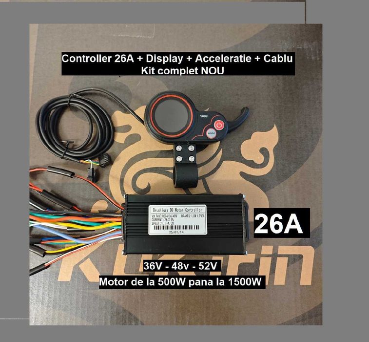 Controller Display Ecran 36v 48v 52v 60v + acceleratie Motor Trotineta