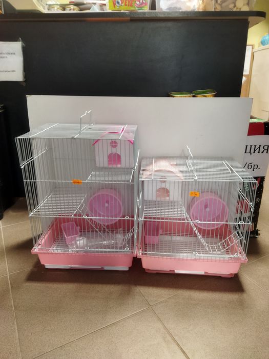 2модела Клетка за гризачи, хамстер на 2 и 3 етажа с р-р: 29,5×22×30(40