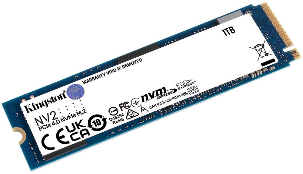 Нов 1 TB SSD Kingston NV2, NVMe, PCIe 4.0, M.2, с 3 години гаранция