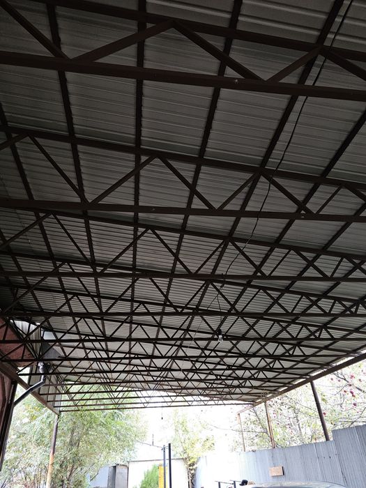 Навес. Готовые фермы