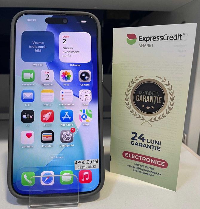 Telefon iPhone 16 Pro Max (AG32 B28278.1) 2 ANI GARANTIE!