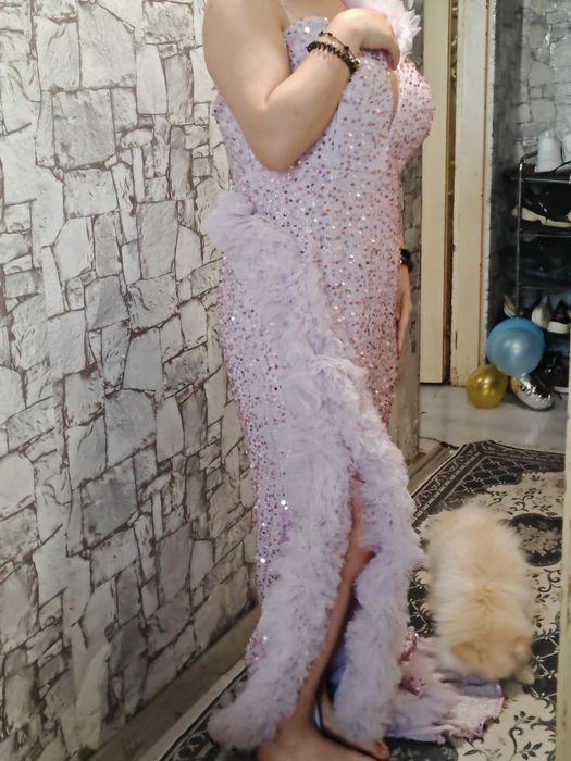 Официална рокля с паети