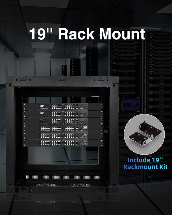 Switch PoE YuLinca 27 porturi,Max 300 W, VLAN bazat pe port,PoE 250m