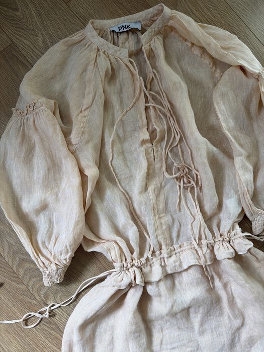 Rochie PNK in noua cu eticheta cumoare bej somon