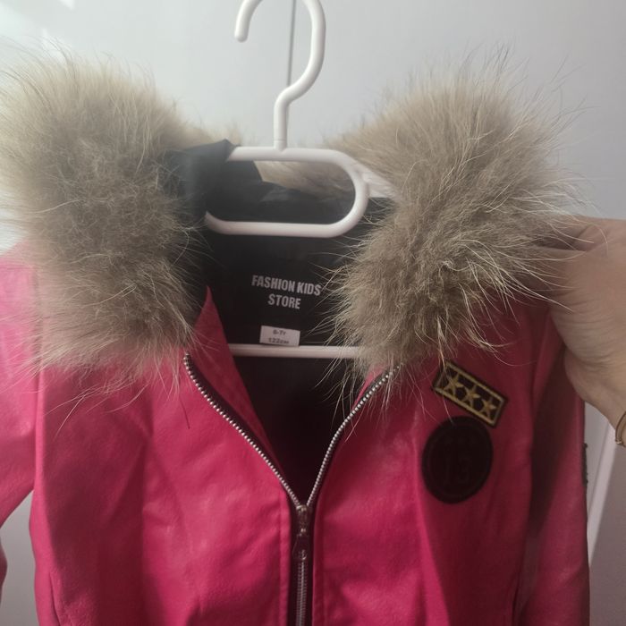 Яке  с естествен косъм Fashion kids