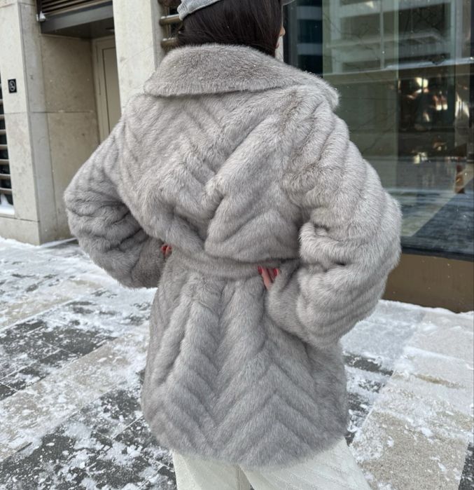 Эко шубка под норку