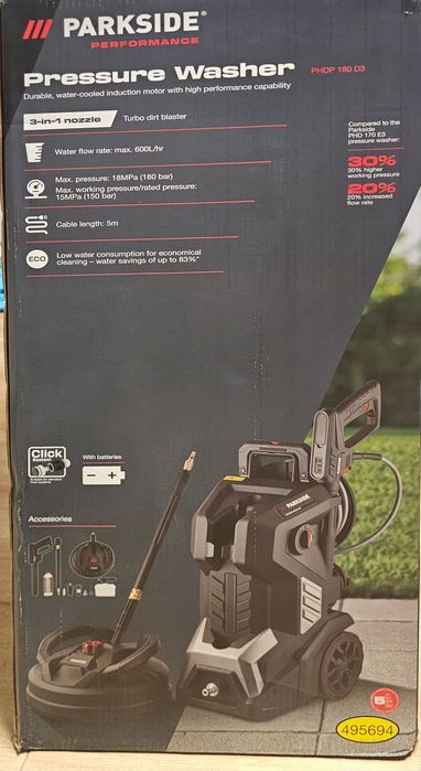 Водоструйка Parkside performance PHDP 180 D3