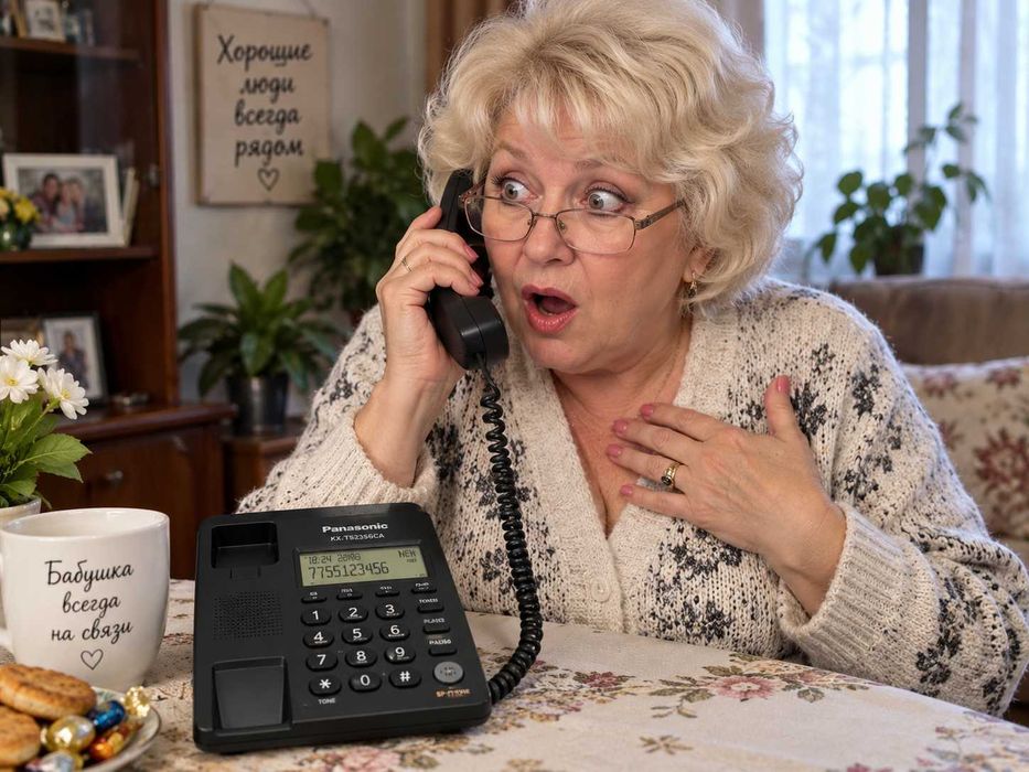 Проводной телефон Panasonic KX-TS2356CA с дисплеем и Caller ID (АОН)
