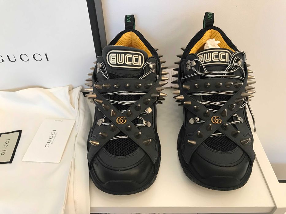 Gucci Flashtrek reflective 42 removable spikes, limited, full box