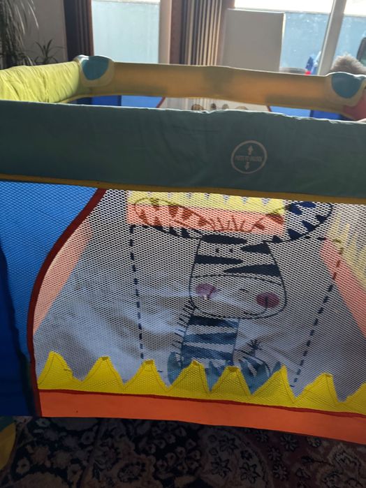 Детска кошара за игра, 1*1 метър, без матрак в долната част,  легло