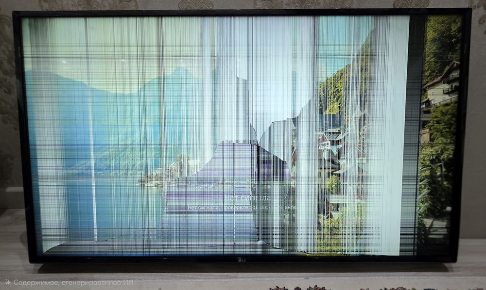 Телевизор LG 49 разбита матрица