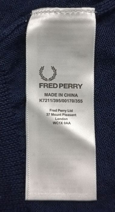Fred Perry Merino Wool Pullover оригинален мерино вълнен пуловер L