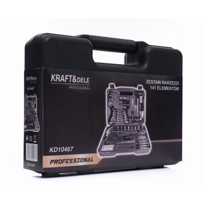 Trusa de scule, chei tubulare, 141 piese, Kraft