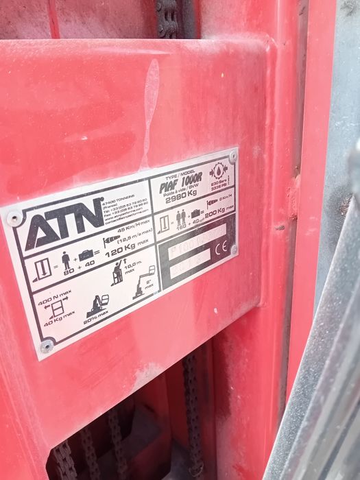 Nacela electrica 10 m rotativa ATN Piaf 1000R an 2013