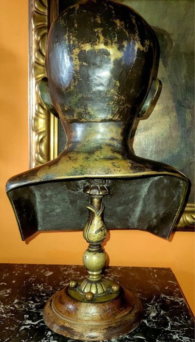 Bust Copil Bronz semnat