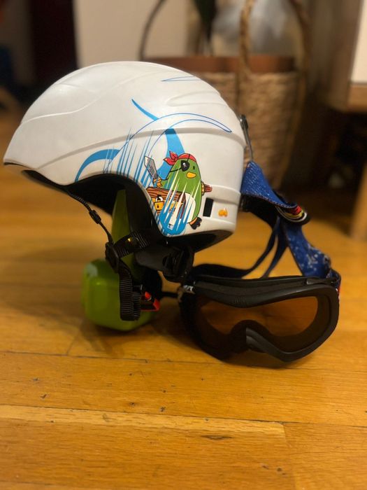 детска каска за ски Stuf с очила