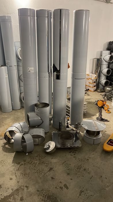 Horn de inox Coș de fum Burlane din inox izolate!