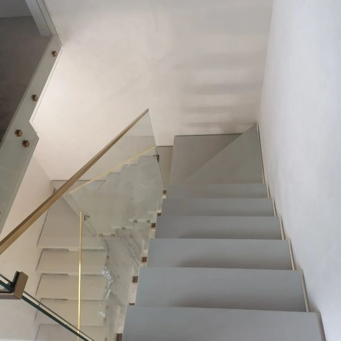 Нержавейка перила стеклянные