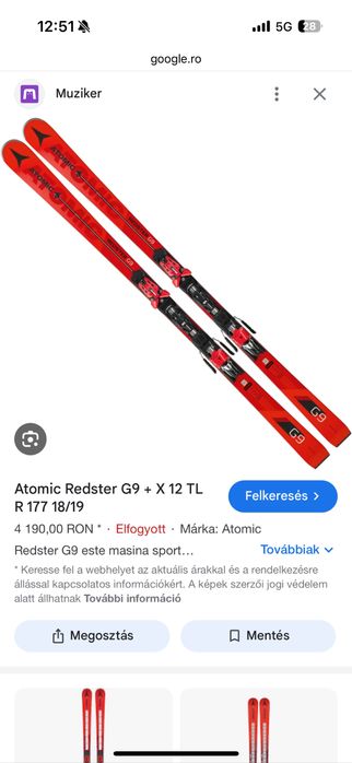 Schiuri Atomic Redster G9 171 cm, clapari K2 43