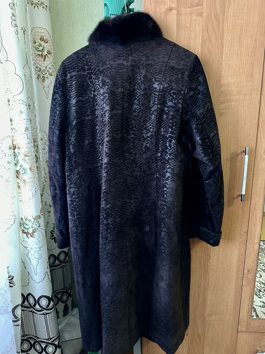 Пальто из экозамши . Размер 54.