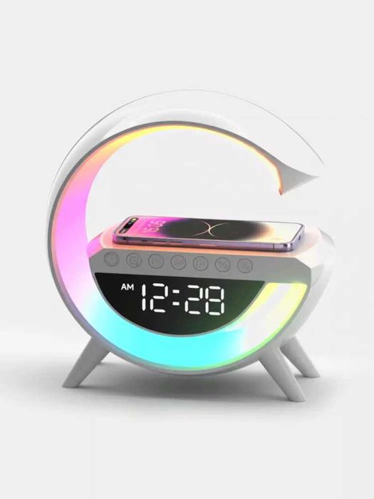 Soat, LED-chiroq Galaxy, budilnik, yorug‘lik va simsiz quvvatlash