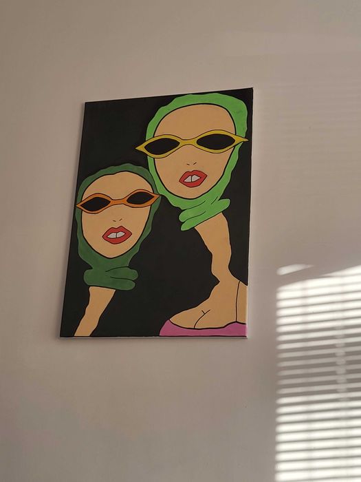 Картина на голямо платно с темперни бои.