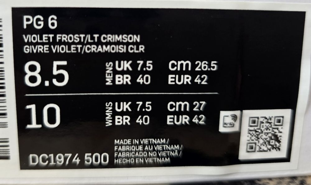 Vand Nike PG6, adidași originali superbi, la cutie, marimea 42