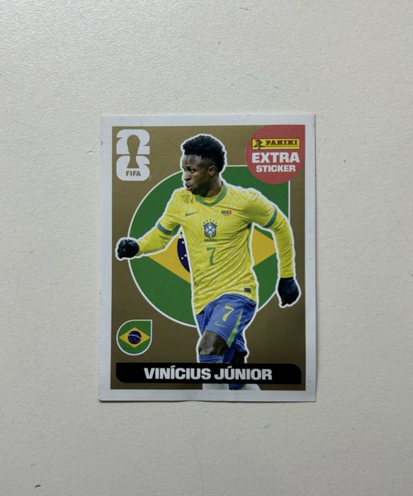 Златен extra стикер Винисиус Джуниър – Panini FIFA World Cup 2026