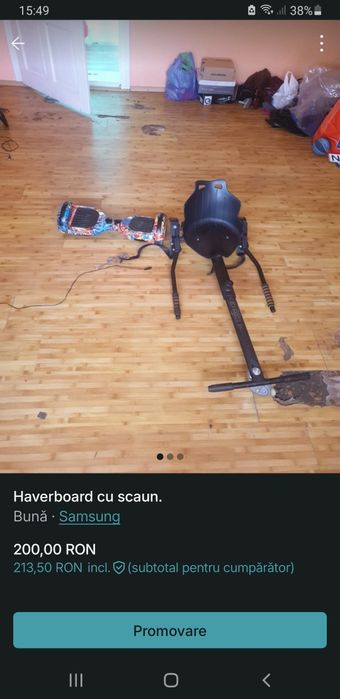 Haverboard cu scaun