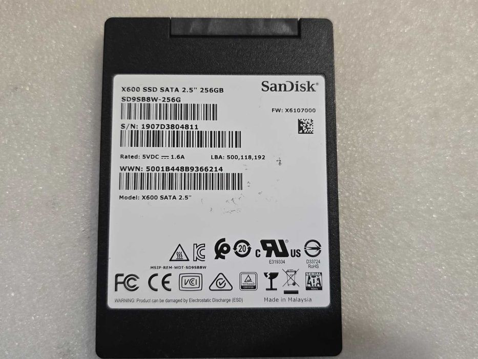 Solid-State Drive (SSD) SanDisk X600 256GB SATA3 SD9SB8W-256G