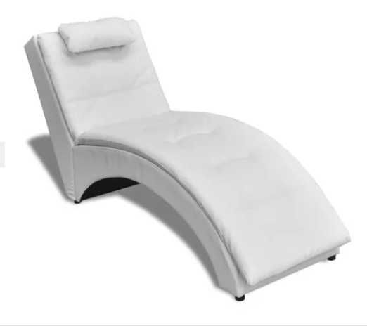 Лежанка бяла еко кожа