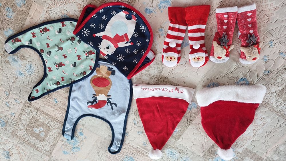 Бебешки Коледни дрешки + аксесоари