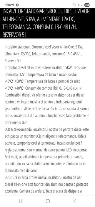 Sirocou  pe motorina