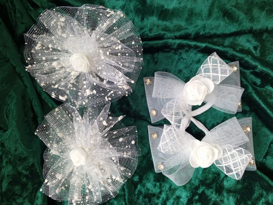 Бантики белые школьные в наличии и под заказ, любое количество