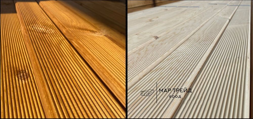 Подова настилка - декинг от бял бор