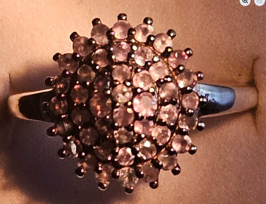 Сребърен пръстен с естествени александрити (Индия) СЕРТИФИКАТ