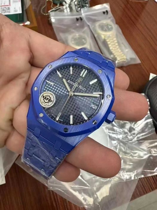 Audemars Piguet Royal Oak керамика синьо-бяла
