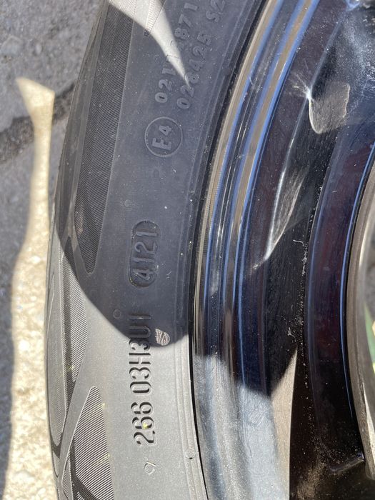 Vand 4 jante 7jx16H2 + cauciucuri Continental pentru BMW 320 F30