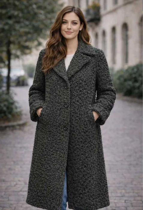 Palton dama PIELE NATURALĂ ROVEX – arata ca nou, Elegant. Clasic