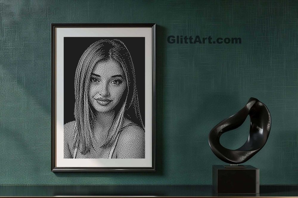 Schita pentru tablourile in cristale pe sticla sau pe panza.