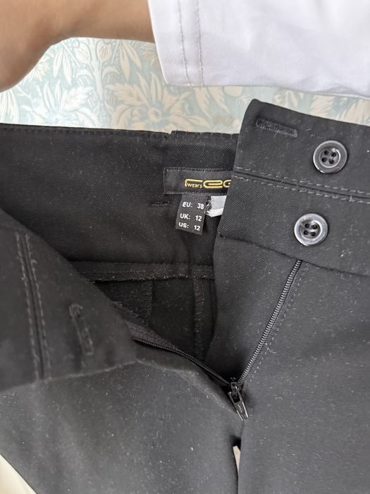 Черные брюки с флисом