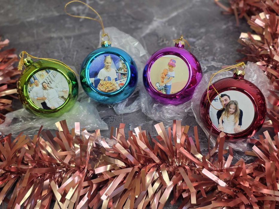 Коледни топки за елха със снимки