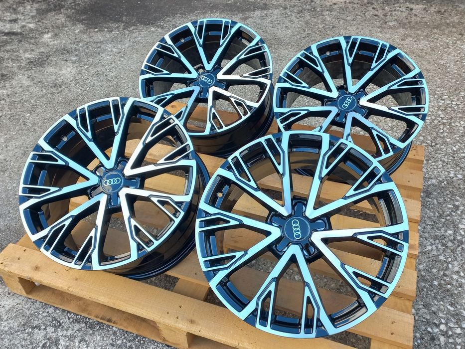 18"Audi Black Polish 8ж ет35 А3 А4 А5 А6 А7 А8 Q3 Q5 Чисто Нови.