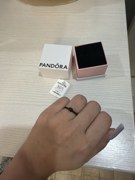 КОЛЬЦО PANDORA «черное сердце»