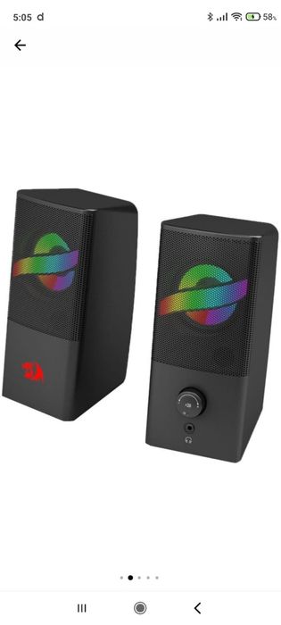 Boxe Redragon Air, 2.0, 6W RMS, iluminare RGB a difuzoarelor, jack 3.5