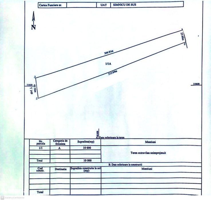 Teren extravilan, 1 ha, zona Centura de Nord, Simnicu de Sus