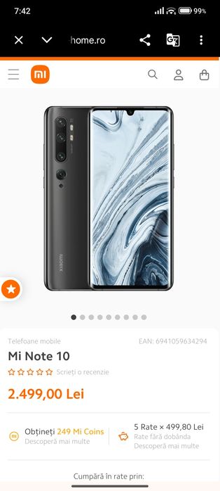 Vând Xiaomi redmi mi 10 pro se poate vedea și în poze cât costă  și în poze