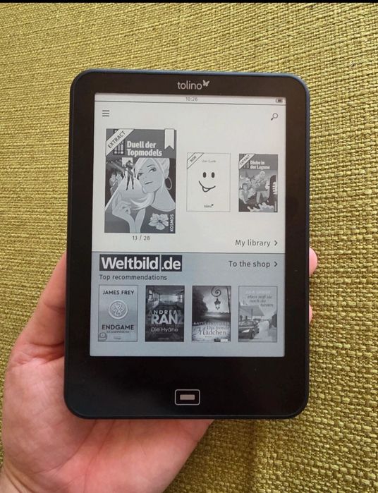Ebook reader Tolino Vision 2 , 5600 cărți, iluminare ,black mode