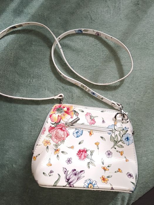 Geantă din Piele Naturală Genuine Leather Alb